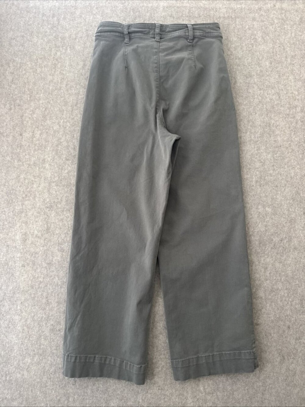 Marine Layer Bridget Wide Leg Crop Pants Womens 4 Slate Gray Cotton Stretch - Picture 12 of 16